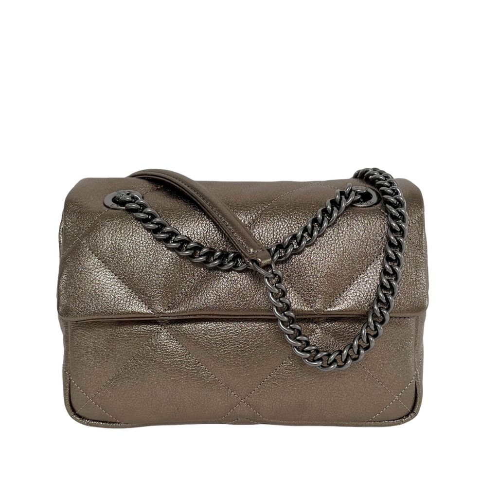 ÉVIE - Elle handbag in metallic leather with chain strap